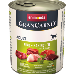 AN pies 800g GranCarno Adult wołowina/królik/zioła